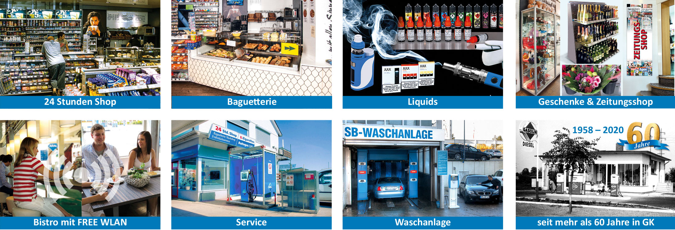 Aral Nock übersichtsbild mit allen Services